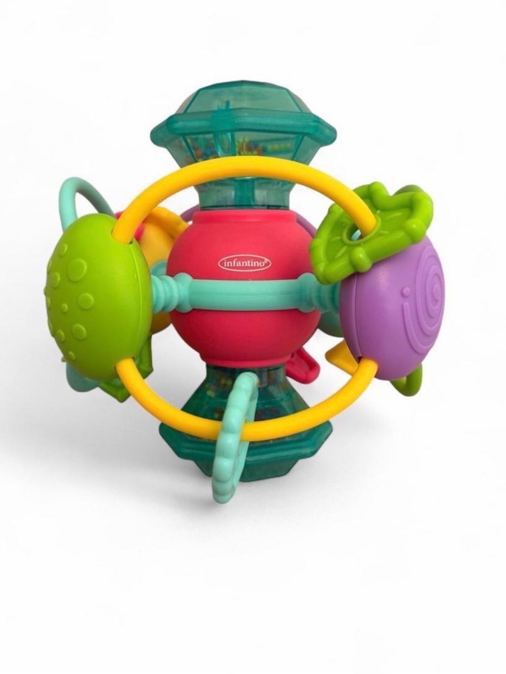Infantino Multi-Color Sensory Teether & Rattle Toy
